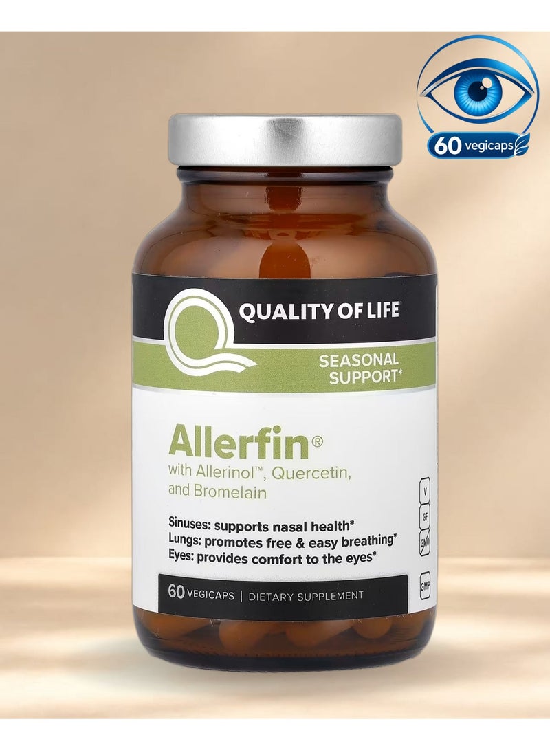 Quality of Life, Allerfin, 60 Vegicaps - Image 1