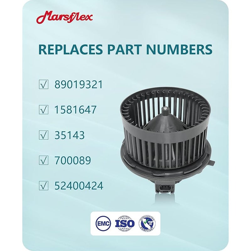 Marsflex مارسفليكس محرك منفاخ امامي لسيارة شيفروليه تاهو سيلفرادو افالانش سوبربان 2000 2001 2002 2003 2004 2005 2006 جي ام سي سييرا يوكون 2000-2006 كاديلاك اسكاليد 2003-2006 بدون مقاوم - Image 3