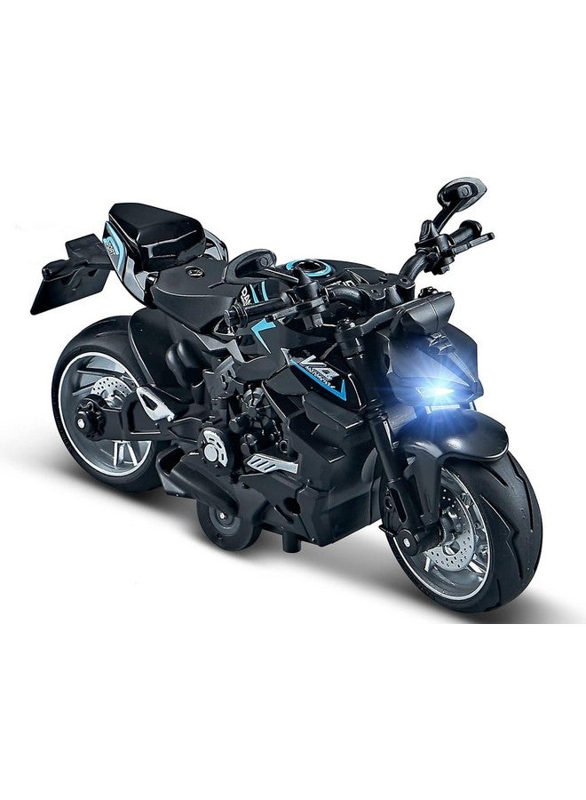 PLUSPOINT Diecast Motorcycle Toy Ducati Bike Scale Model,Pull Back Vehicles Alloy Simulation Superbike with Lights and Sound Also for Car Dashboard,Kids Adult - Image 1