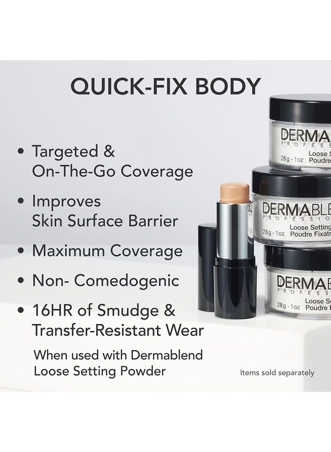 Dermablend ستيك فاونديشن كويك فيكس لتغطية الجسم الكاملة، خافي عيوب مقاوم للماء للعيوب والتاتو، 0.42 أونصة - Image 3