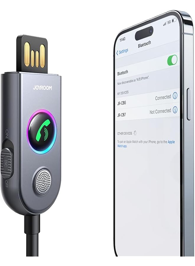 Joyroom Jr-Cb6 Car-B Series Enc Wireless Receiver, Dark Grey - Image 4