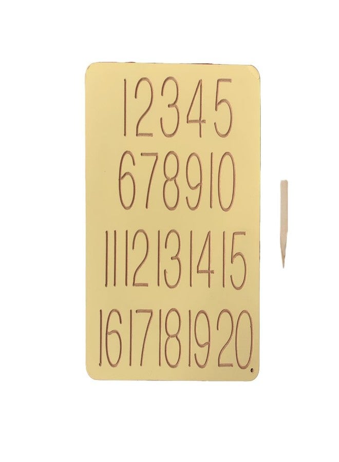 RCW Wooden Tracing Board for Kids Educational Learning Toys with Pencil Educational Letter Slate Learning Writing Practice Board Improve Early Writing Skills for Baby Number 1-20 (Set of 1) - Image 1