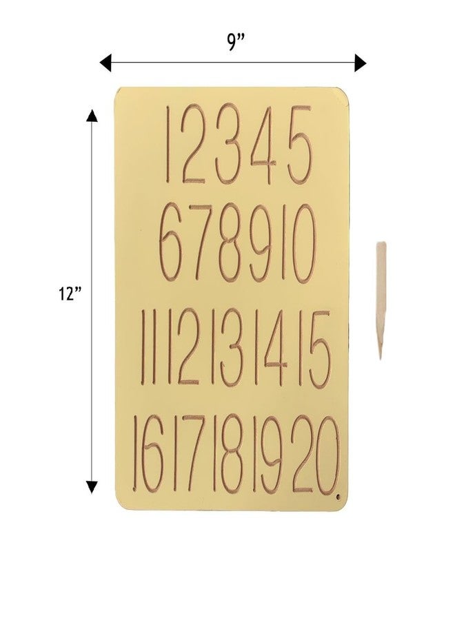 RCW Wooden Tracing Board for Kids Educational Learning Toys with Pencil Educational Letter Slate Learning Writing Practice Board Improve Early Writing Skills for Baby Number 1-20 (Set of 1) - Image 2