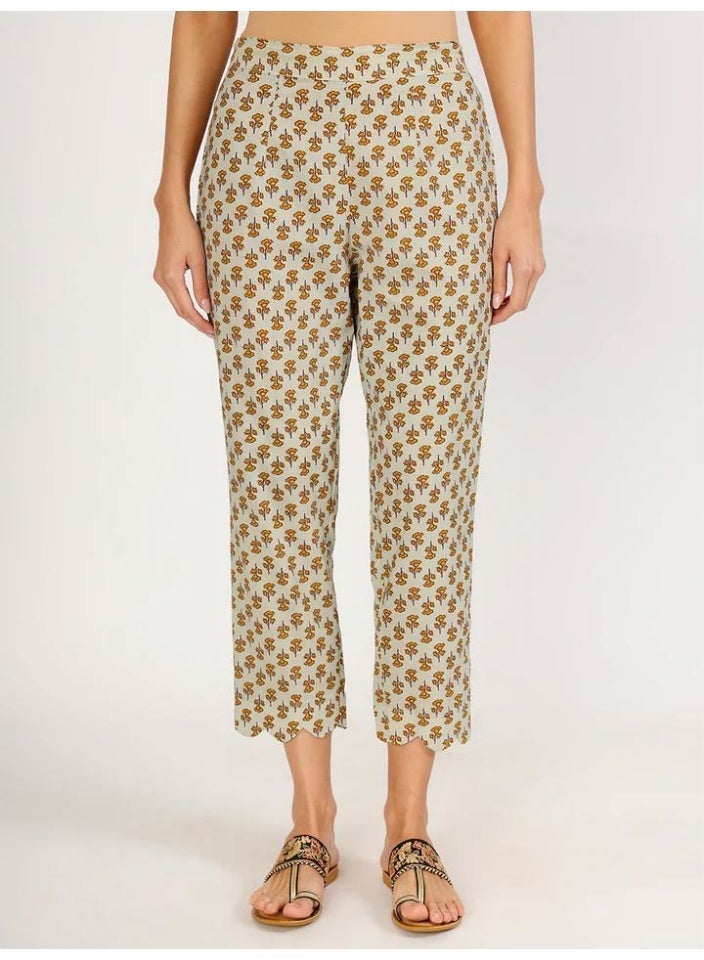 Pure Cotton Floral Long Dress with Pants - Image 2
