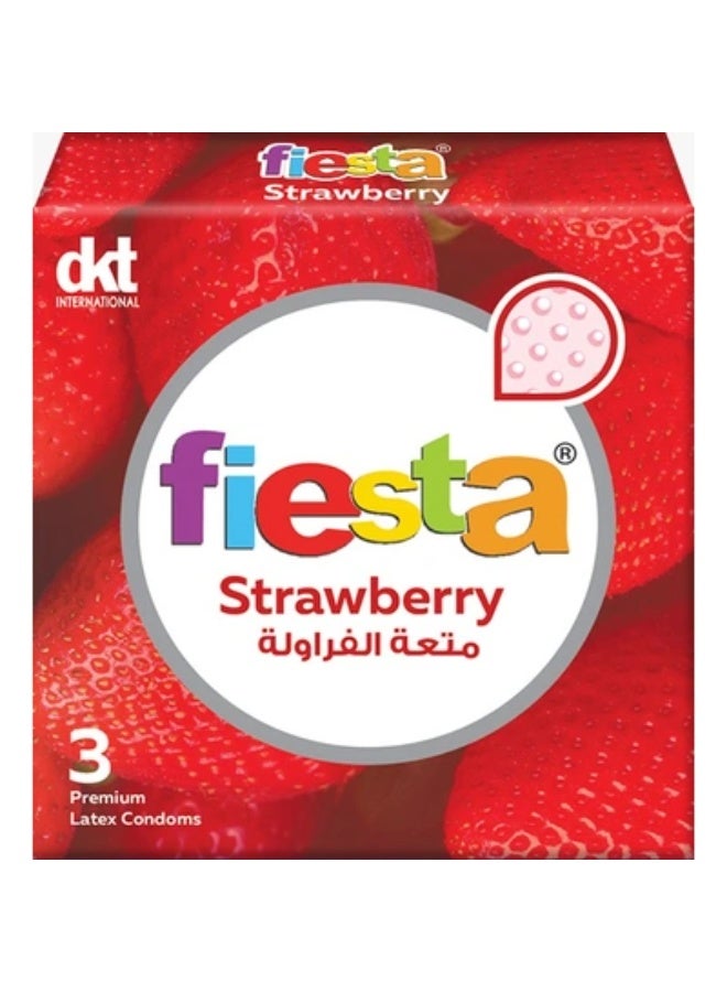 FIESTA Premium Latex Candoms (Sensation, Strawberry & Rocket) 3 pcs - Pack Of 3 - Image 2