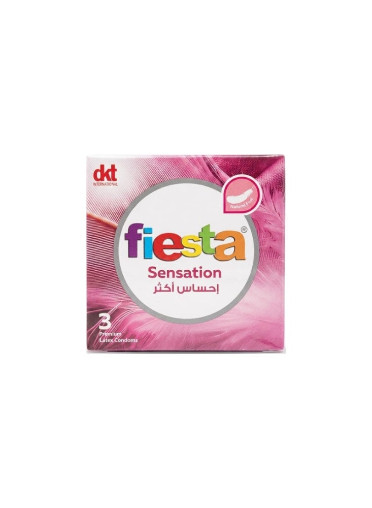 FIESTA Premium Latex Candoms (Sensation, Strawberry & Rocket) 3 pcs - Pack Of 3 - Image 3