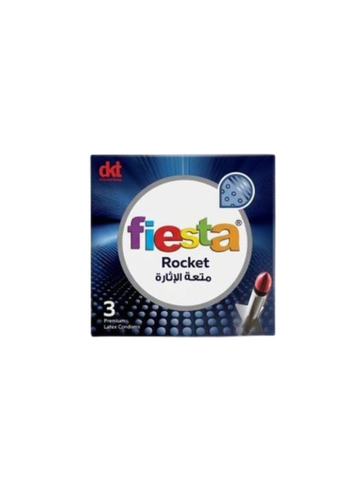 FIESTA Premium Latex Candoms (Sensation, Strawberry & Rocket) 3 pcs - Pack Of 3 - Image 4