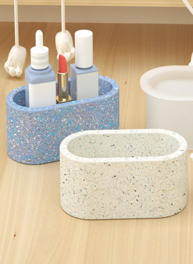 Wehous 2PCS Oval Plant Pot Mold Candle Holder Storage Box Jar Silicone Molds for Epoxy Resin Casting Unique Jewelry Trinket Container Bowl Resin Concrete Cement Molds DIY Art Craft Table Home Decor - Image 4