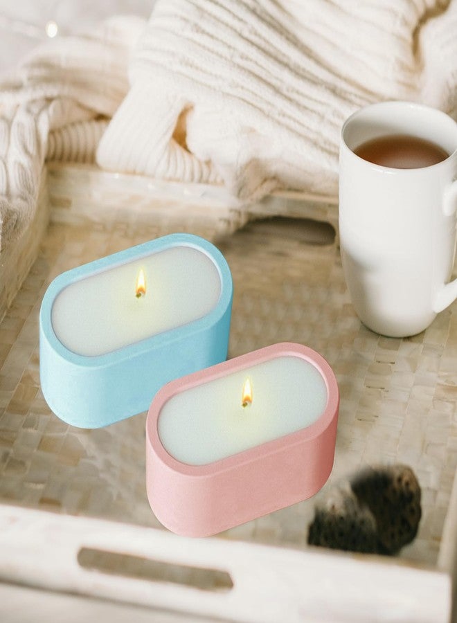 Wehous 2PCS Oval Plant Pot Mold Candle Holder Storage Box Jar Silicone Molds for Epoxy Resin Casting Unique Jewelry Trinket Container Bowl Resin Concrete Cement Molds DIY Art Craft Table Home Decor - Image 5