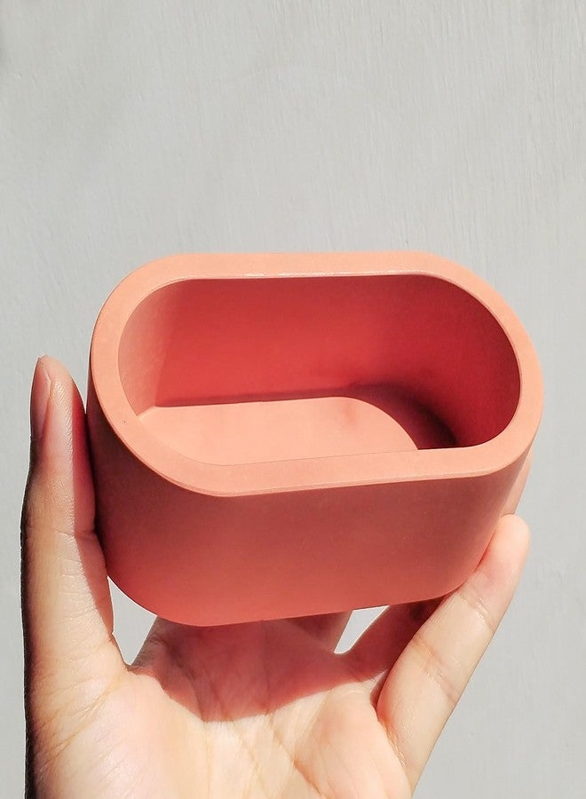 Wehous 2PCS Oval Plant Pot Mold Candle Holder Storage Box Jar Silicone Molds for Epoxy Resin Casting Unique Jewelry Trinket Container Bowl Resin Concrete Cement Molds DIY Art Craft Table Home Decor - Image 2