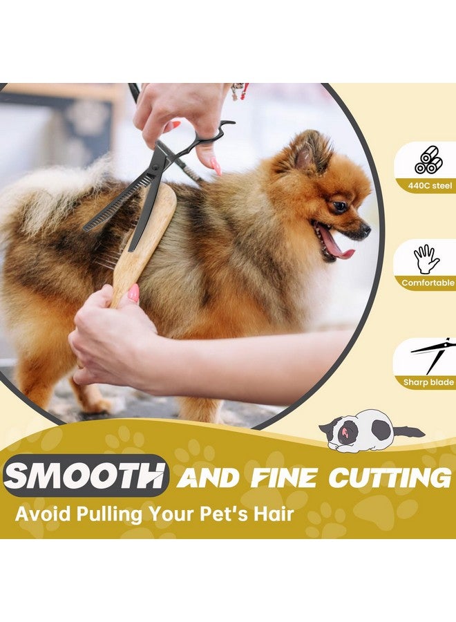جيسون مقص جيسون المنحني للكلاب، مقاس 7 بوصات، مقص مريح للحيوانات الأليفة، أسود اللون، مقص منحني للكلاب، مقص احترافي للعناية بالحيوانات الأليفة (28 سنًا، منحني للأسفل) - Image 4