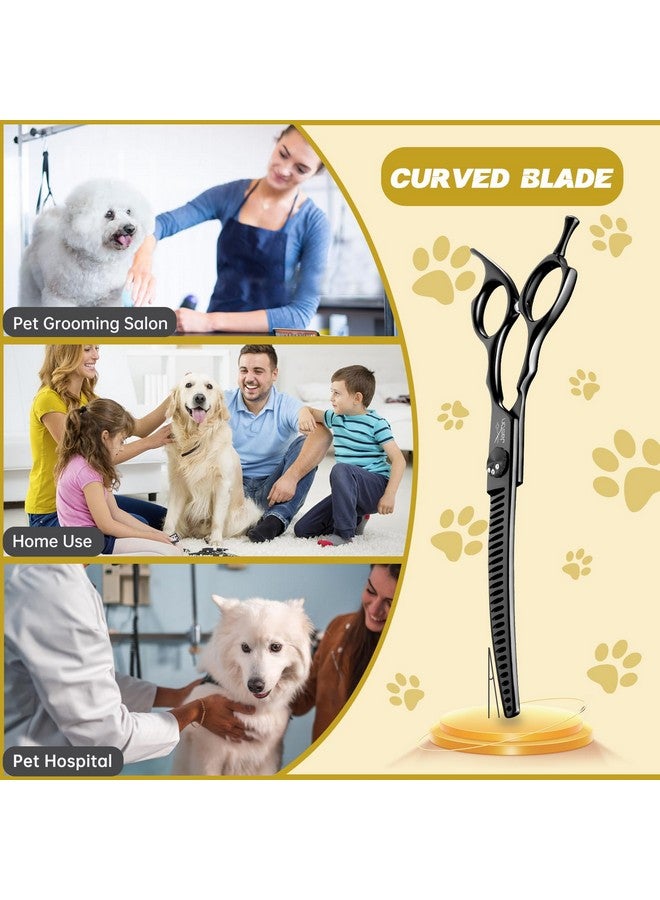 جيسون مقص جيسون المنحني للكلاب، مقاس 7 بوصات، مقص مريح للحيوانات الأليفة، أسود اللون، مقص منحني للكلاب، مقص احترافي للعناية بالحيوانات الأليفة (28 سنًا، منحني للأسفل) - Image 5