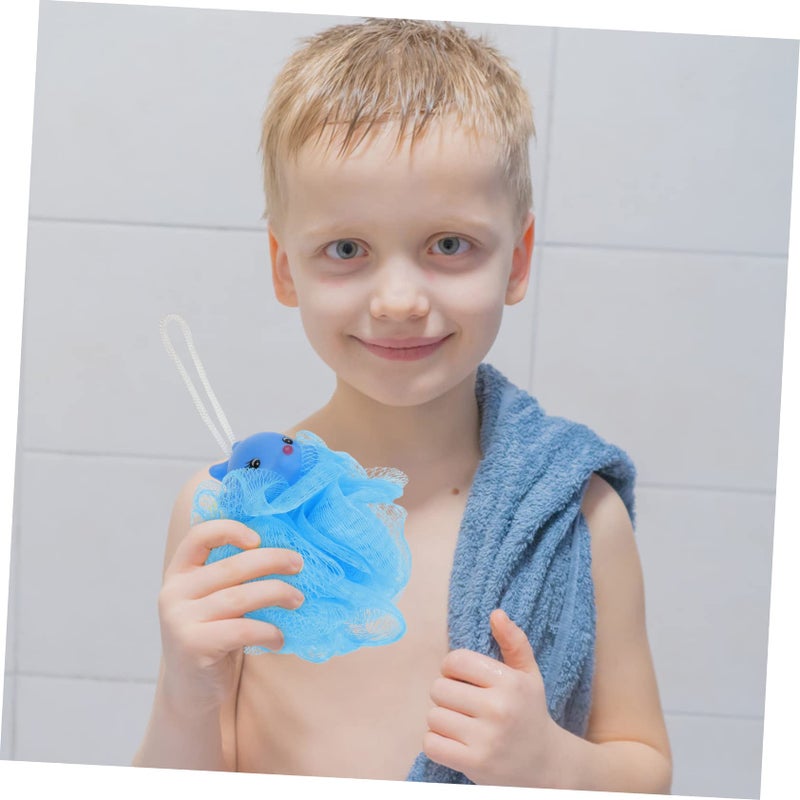Soft Animal Shaped Loofah Bath Sponge For Kids Exfoliating Body Scrubber - Image 3