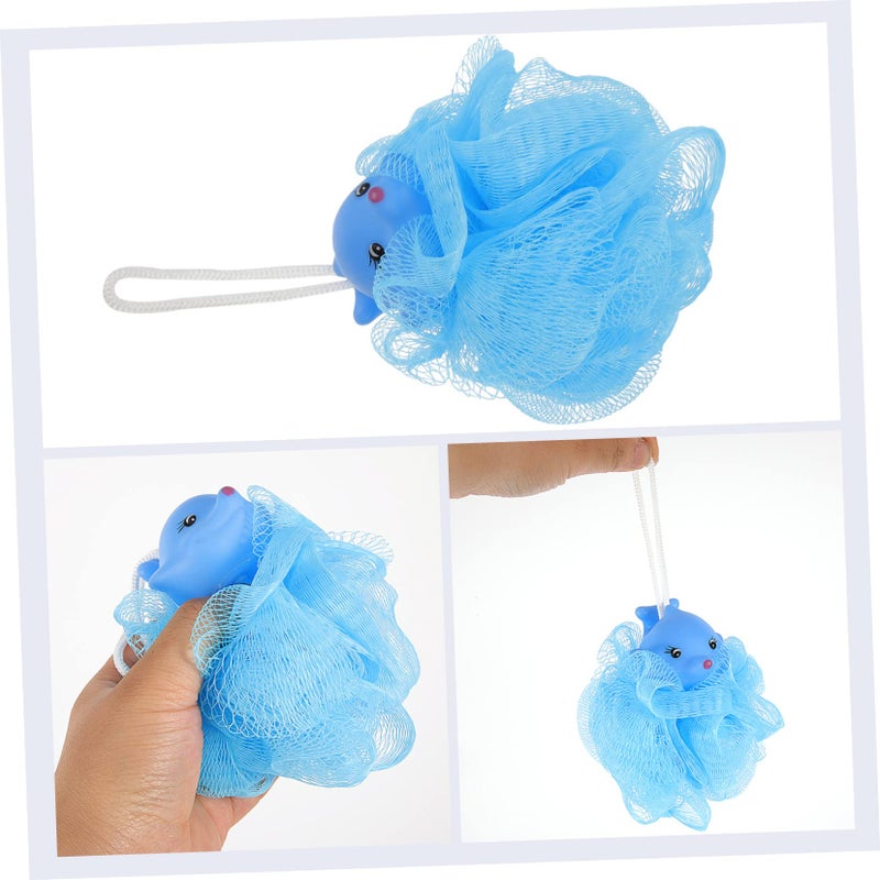Soft Animal Shaped Loofah Bath Sponge For Kids Exfoliating Body Scrubber - Image 4