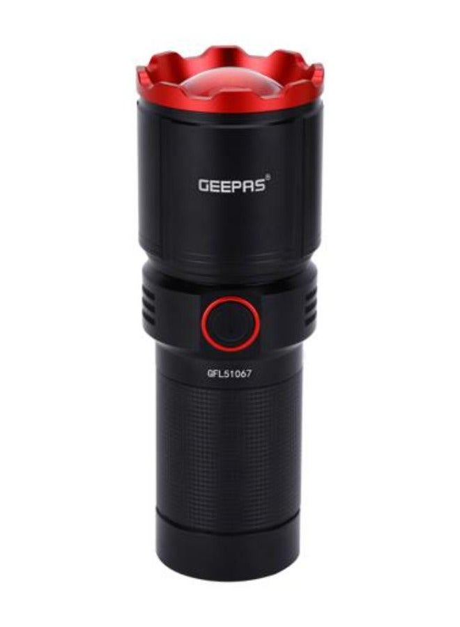 GEEPAS Waterproof Zoomable LED Flashlight with Power Bank - Image 1