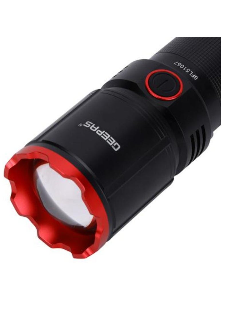 GEEPAS Waterproof Zoomable LED Flashlight with Power Bank - Image 2