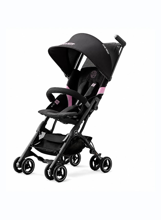 GB Pockit All-Terrain Travel Stroller Airplane Cabin for 22kg Weight Baby, Compact Lightwight Stroller for Toddler, Foldable Pushchair with Removable Canopy, Black&Gold - Image 1
