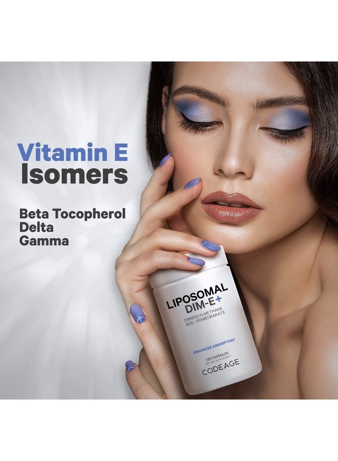 Codeage Liposomal Dim Supplement Sgs Pomegranate Broccoli Antioxidant Vitamin E Isomers Tocopherols Alpha Beta Gamma Delta Liposomal Diindolylmethane Dim Vitamins 4Month Supply 120 Capsules - Image 5