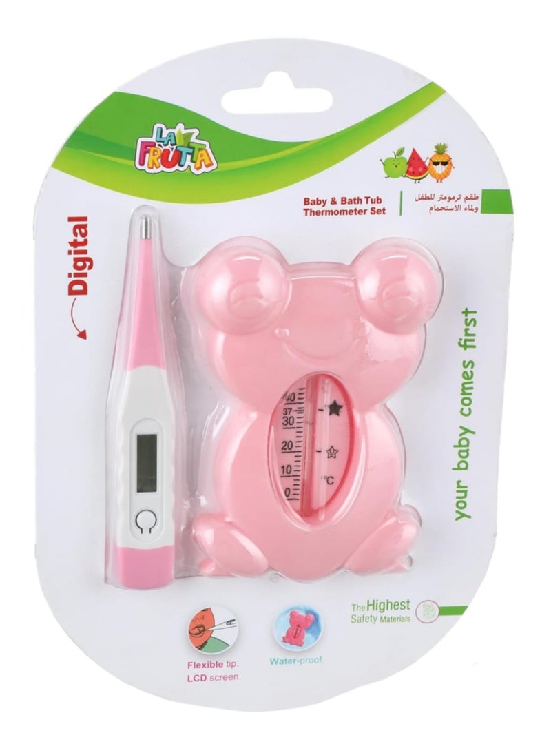 La Frutta La Frutta Baby and Bath Tub Thermometer Set pink  - Image 2