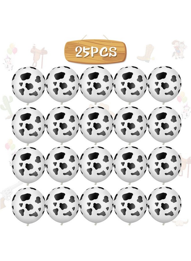 Sumind 25 Pieces Cow Print Balloons 12 Inch Latex Farm Animal Balloons for Western Cowboy Cowgirl Birthday Farmhouse Baby Shower Party Favor Supplies Decorations(Cow Style) - Image 5