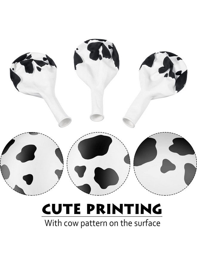 Sumind 25 Pieces Cow Print Balloons 12 Inch Latex Farm Animal Balloons for Western Cowboy Cowgirl Birthday Farmhouse Baby Shower Party Favor Supplies Decorations(Cow Style) - Image 4