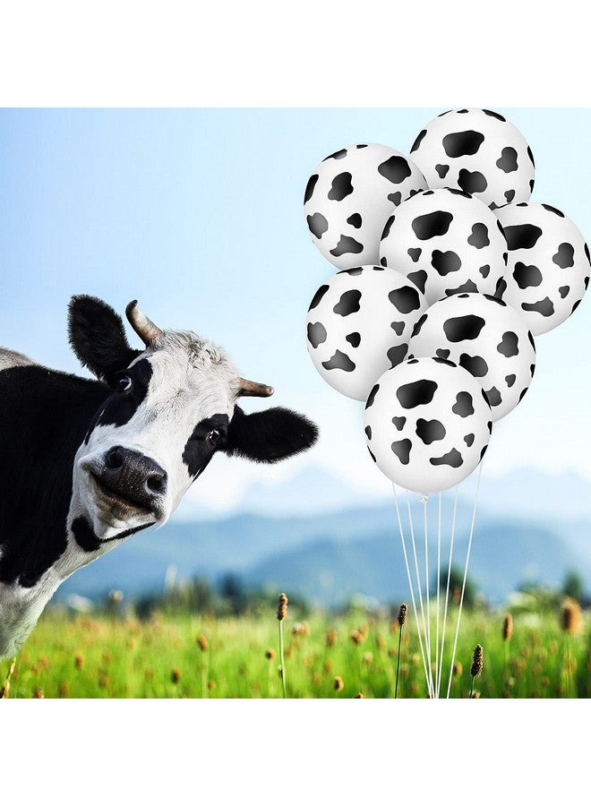 Sumind 25 Pieces Cow Print Balloons 12 Inch Latex Farm Animal Balloons for Western Cowboy Cowgirl Birthday Farmhouse Baby Shower Party Favor Supplies Decorations(Cow Style) - Image 3
