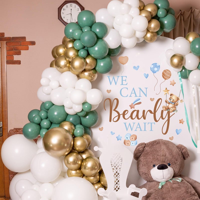 Wxiben Bearly Wait Wall Decal - Bear Sign Welcome Baby Shower Decorations, Removable Sticker for Balloon Arch Backdrop Decor, Gender Reveal Pregnancy Party Supplies - Image 3