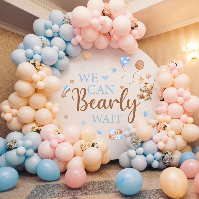 Wxiben Bearly Wait Wall Decal - Bear Sign Welcome Baby Shower Decorations, Removable Sticker for Balloon Arch Backdrop Decor, Gender Reveal Pregnancy Party Supplies - Image 5