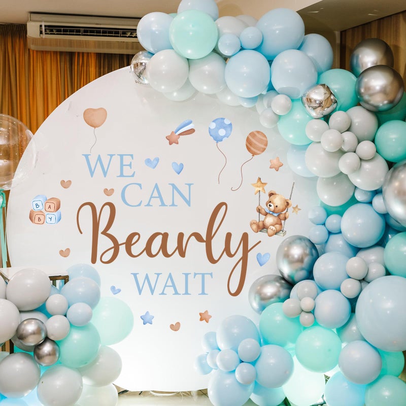 Wxiben Bearly Wait Wall Decal - Bear Sign Welcome Baby Shower Decorations, Removable Sticker for Balloon Arch Backdrop Decor, Gender Reveal Pregnancy Party Supplies - Image 4