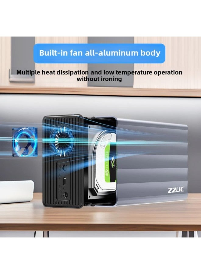 Hard Disk Array Enclosure 3.5/2.5 Inch RAID Multi-Disk External Solid State Mechanical Base Array Cabinet-Color:T66 [2 Trays-4 Types Of Raids] 2.5/ 3.5inch * Supports 56tb - Image 5