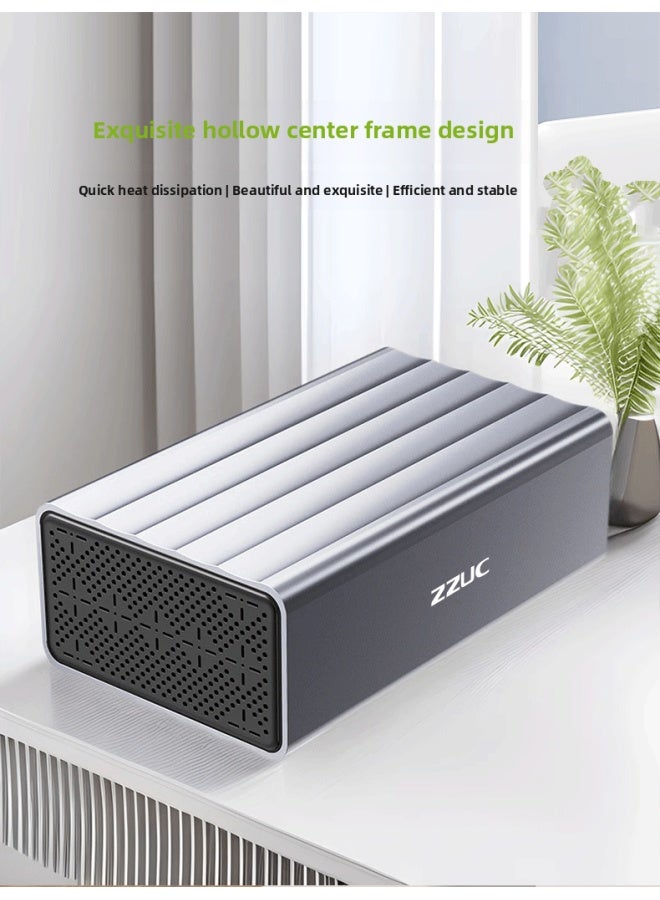 Hard Disk Array Enclosure 3.5/2.5 Inch RAID Multi-Disk External Solid State Mechanical Base Array Cabinet-Color:T66 [2 Trays-4 Types Of Raids] 2.5/ 3.5inch * Supports 56tb - Image 1