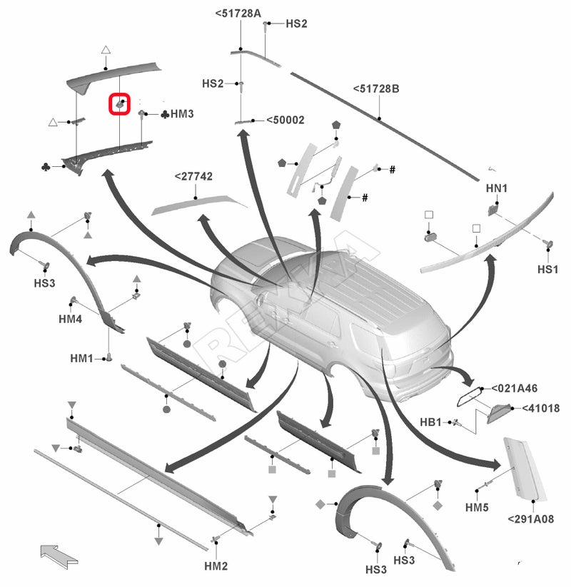 Rexka 15pcs A Pillar Trim Hardware Windshield Moulding Retaining Clips Compatible with Ford Explorer 2011-2019 BB5Z-78519R44-A BB5Z78519R44A - Image 4