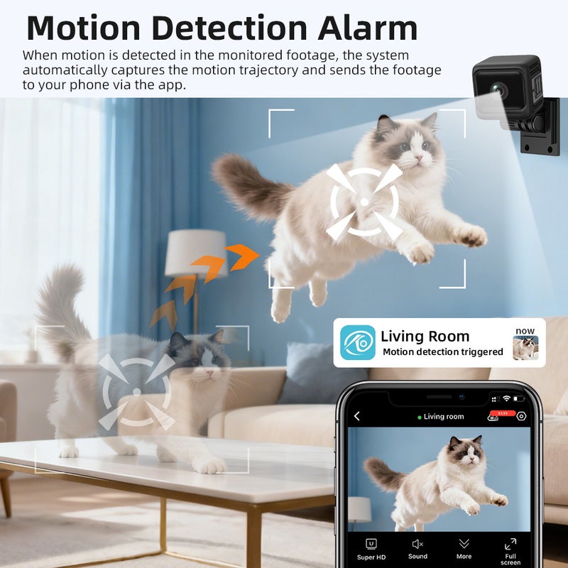 1080p HD Network Surveillance Camera with Infrared Night Vision, Indoor and Outdoor Wireless WiFi Security Camera, Universal Camcorder - Image 3