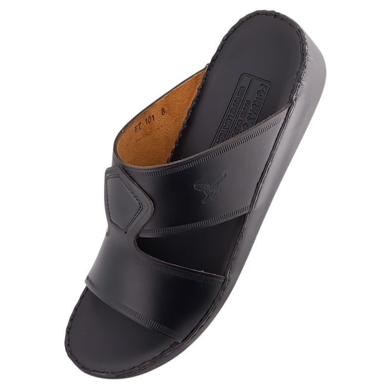 إيت صندل عربي يدوي الصنع للرجال من AET | شبشب رجالي خارجي | شبشب مفتوح من الأمام للاستخدام اليومي | جلد عربي أصلي ناعم | تصميم جديد | نعل داخلي مطابق للون| مريح وخفيف الوزن - Image 3
