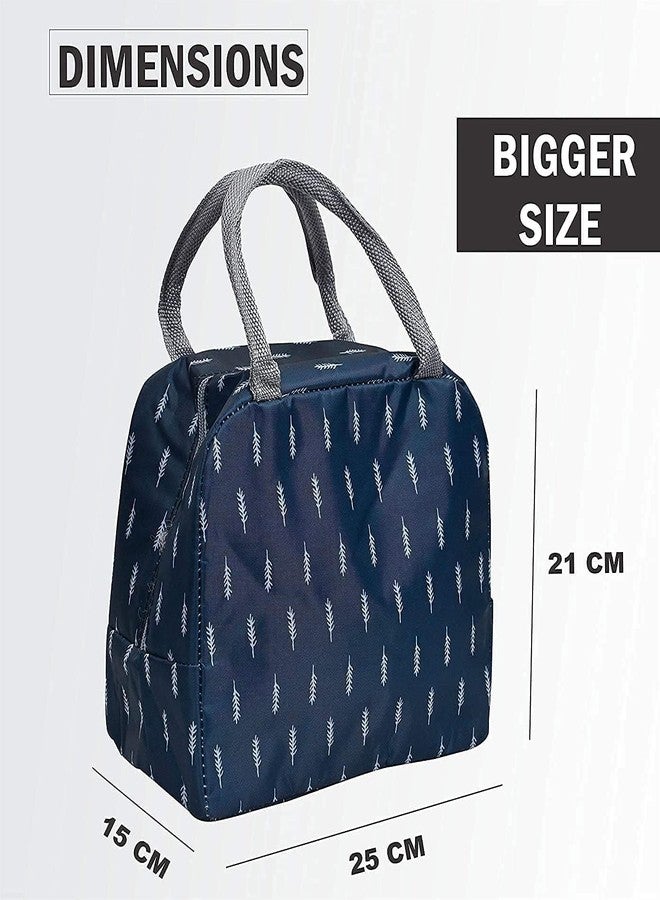 BEHAHAI Insulated Lunch Bags Small for Women Work,Student Kids to School,Thermal Cooler Tote Bag Picnic Organizer Storage Lunch Box Portable and Reusable. (Blue Tree) - Image 2