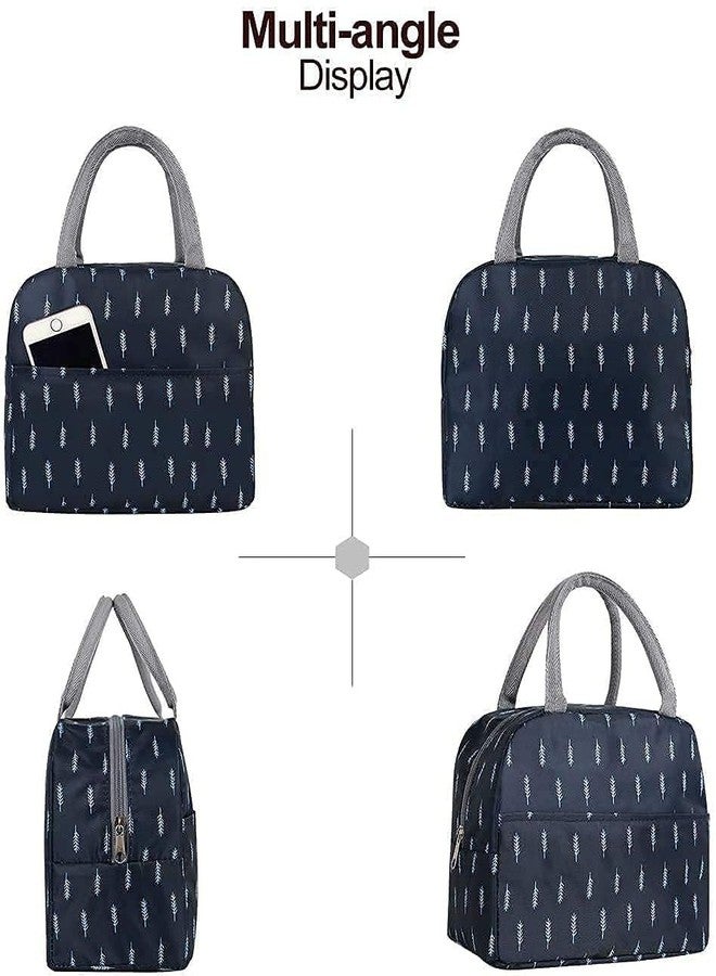 BEHAHAI Insulated Lunch Bags Small for Women Work,Student Kids to School,Thermal Cooler Tote Bag Picnic Organizer Storage Lunch Box Portable and Reusable. (Blue Tree) - Image 5
