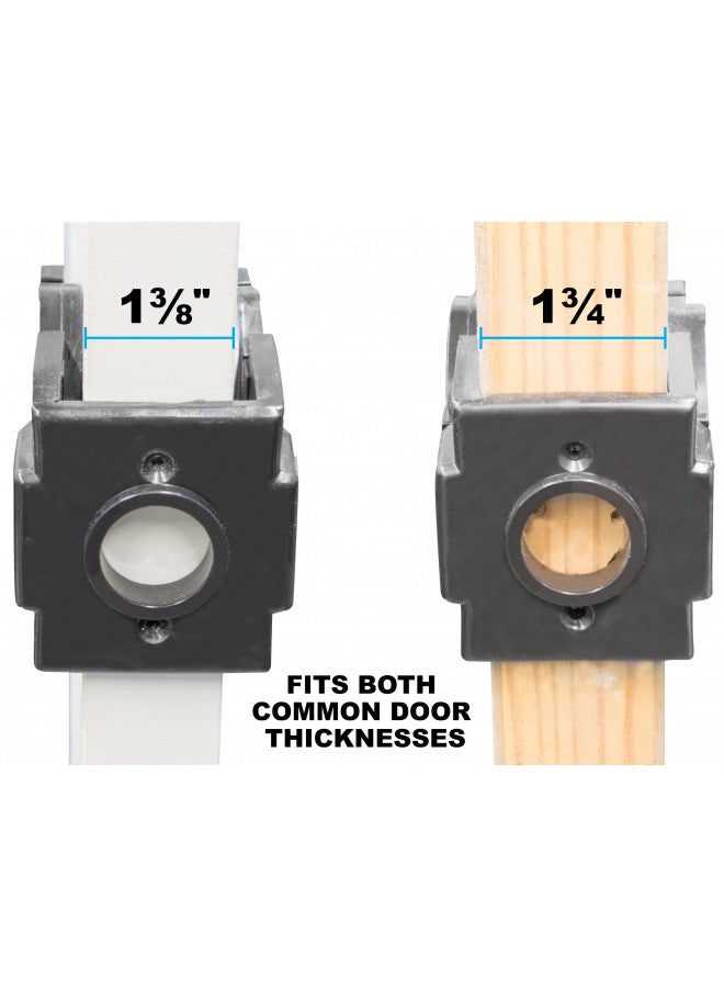 MIBRO 300681 Door Lock and Deadbolt Installation Kit, Made of Carbon Steel and Designed for Wood Doors, Black - Image 3