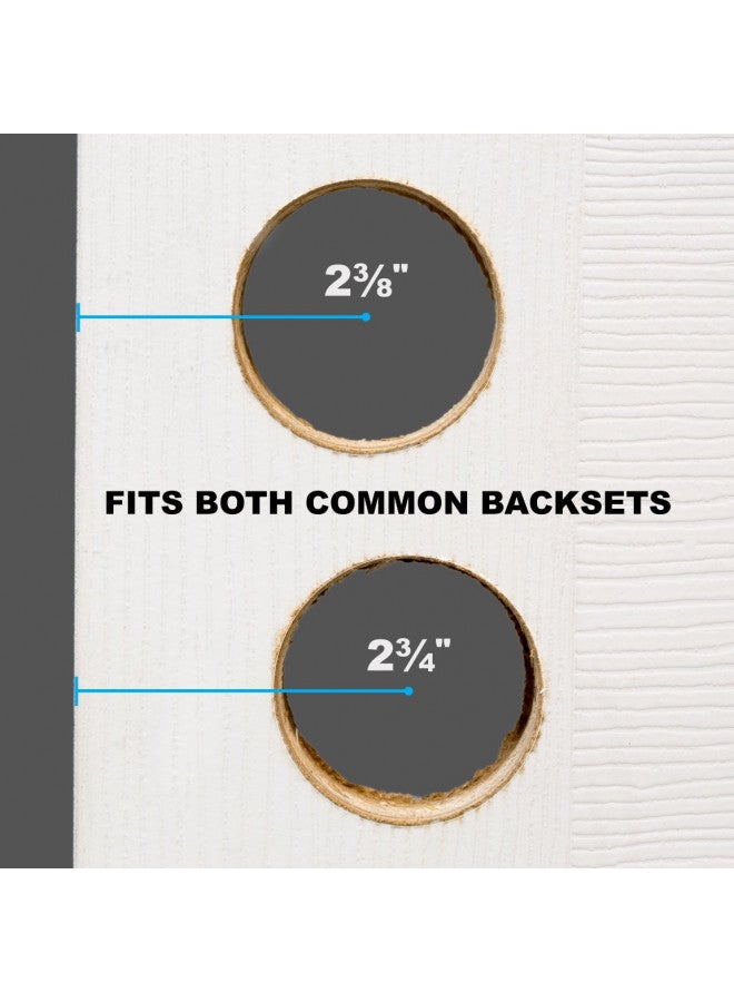 MIBRO 300681 Door Lock and Deadbolt Installation Kit, Made of Carbon Steel and Designed for Wood Doors, Black - Image 2