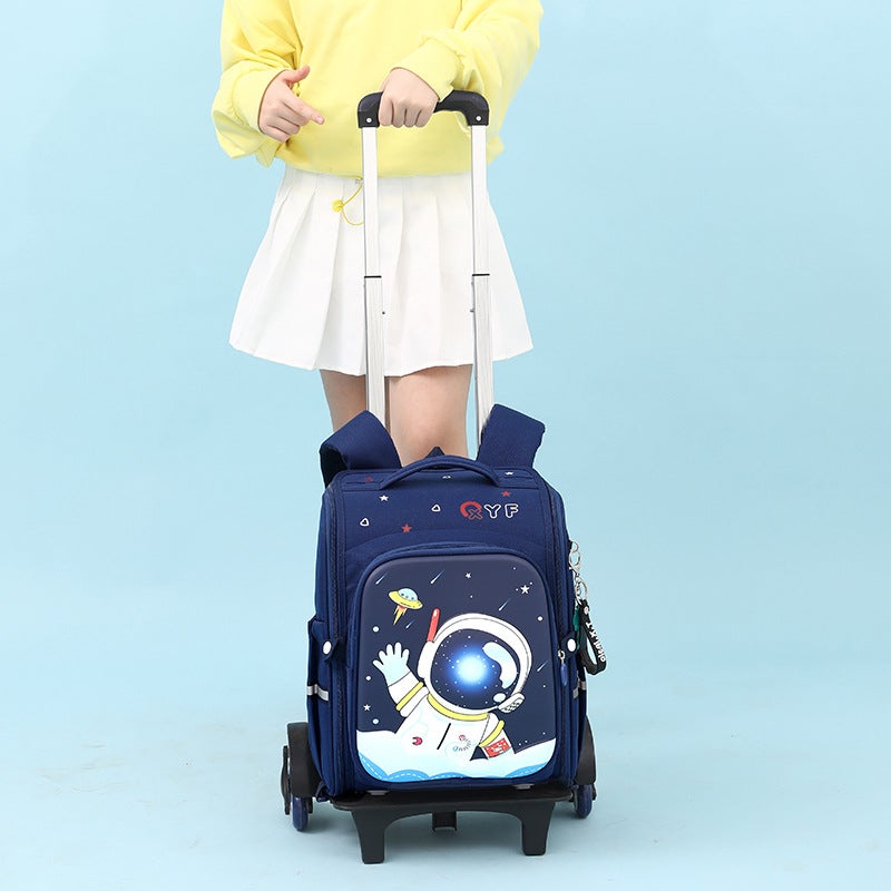 Cabuius 2023 New Unicorn Trolley Schoolbag Female Primary School Children Detachable Dual-Purpose Climbing Building - Image 4