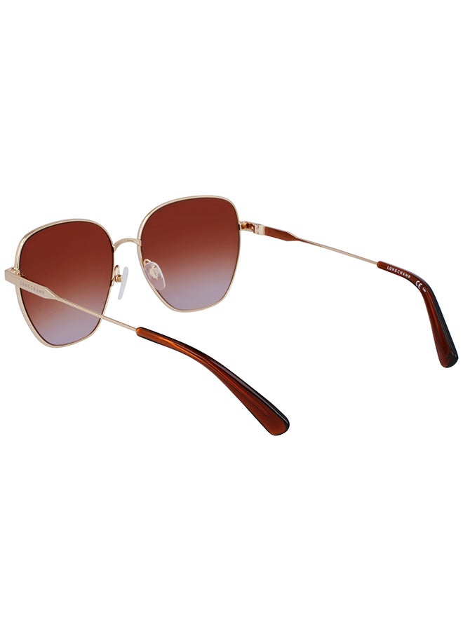 Longchamp نظارة شمسية مستطيلة للحماية من الأشعة فوق البنفسجية للنساء - LO168S-707-5716 - مقاس العدسة: 57 ملم - Image 3