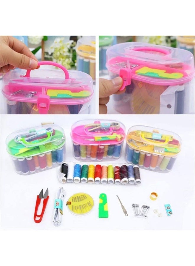 Generic Portable Sewing Kit Box – Complete Thread & Needle Set with Scissors, Tape Measure, Safety Pins & Buttons – Home, Travel & Emergency Repair Kit – Multicolor – 1 Set - Image 2