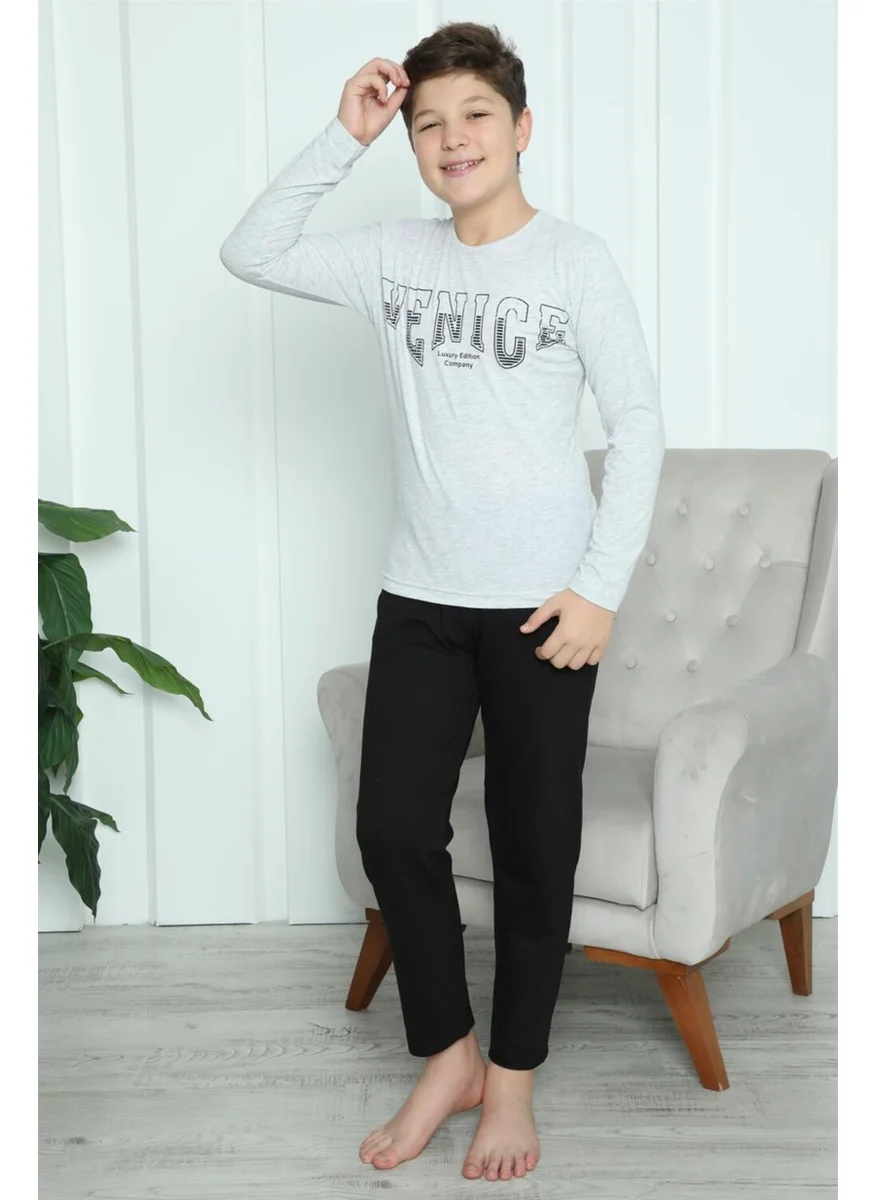 Akbeniz Boy's Combed Cotton Pajama Set 20417