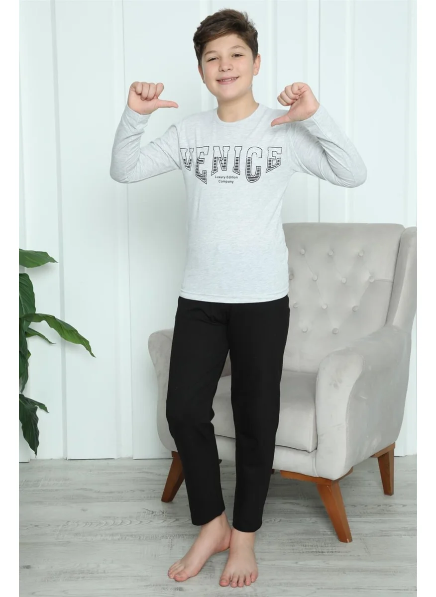 Akbeniz Boy's Combed Cotton Pajama Set 20417