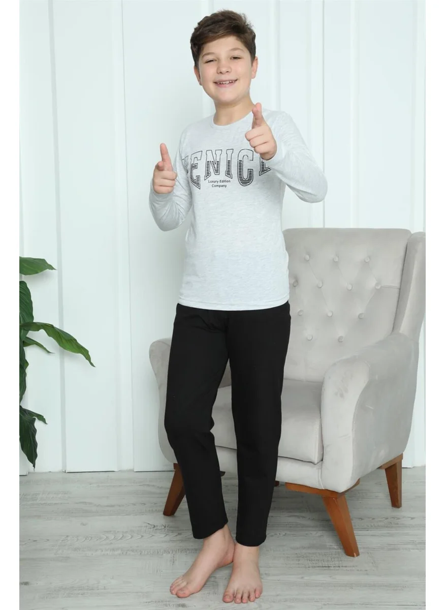 Akbeniz Boy's Combed Cotton Pajama Set 20417