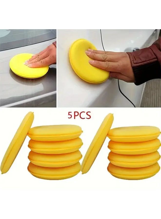 10Pcs High Density Foam Car Wax Polishing Sponge Pads For Detailing Curing - Image 1