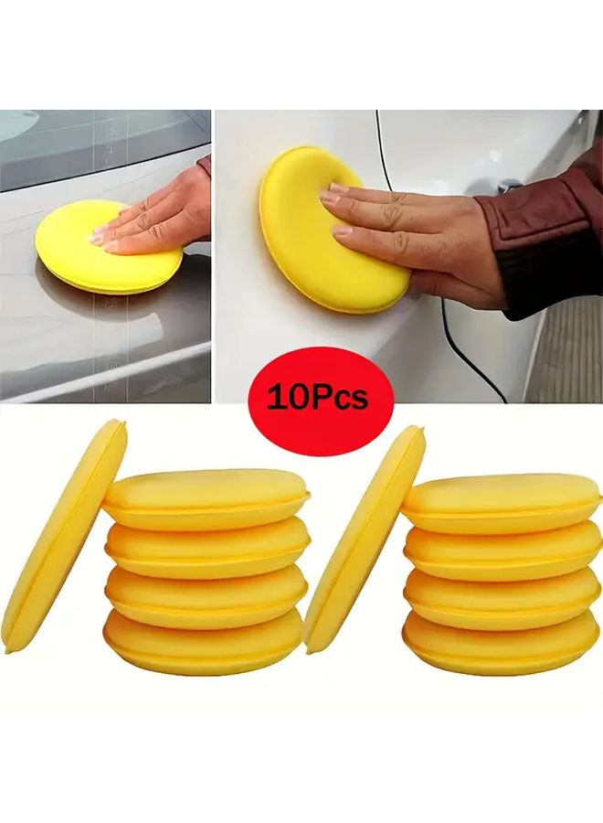 10Pcs High Density Foam Car Wax Polishing Sponge Pads For Detailing Curing - Image 3