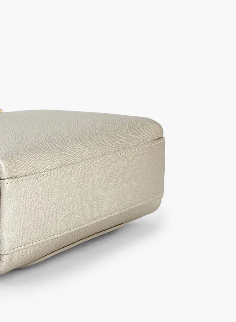 Le Confort GOLD Textured Crossbody Bag With Zip Closure for Women | Best Price UAE