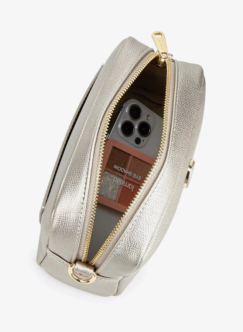 Le Confort GOLD Textured Crossbody Bag With Zip Closure for Women | Best Price UAE