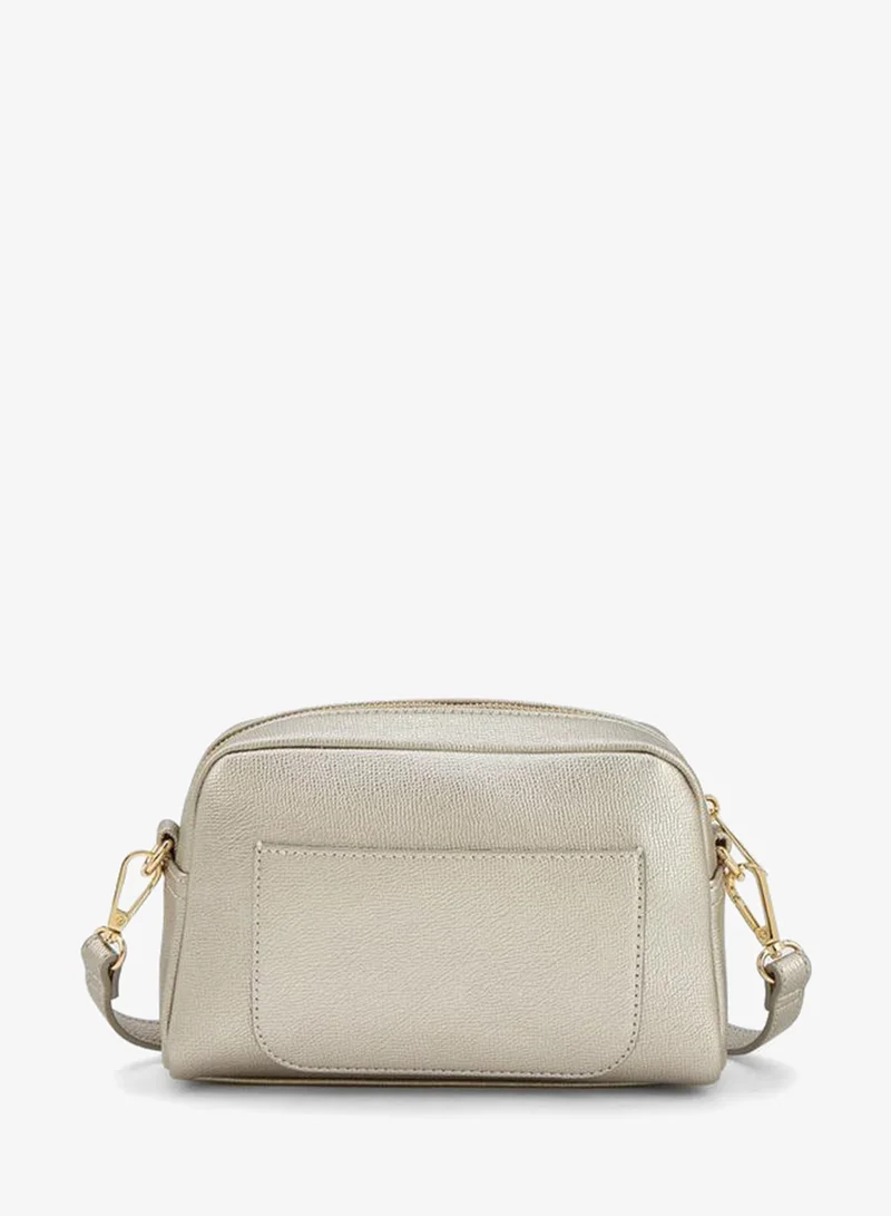 Le Confort GOLD Textured Crossbody Bag With Zip Closure for Women | Best Price UAE