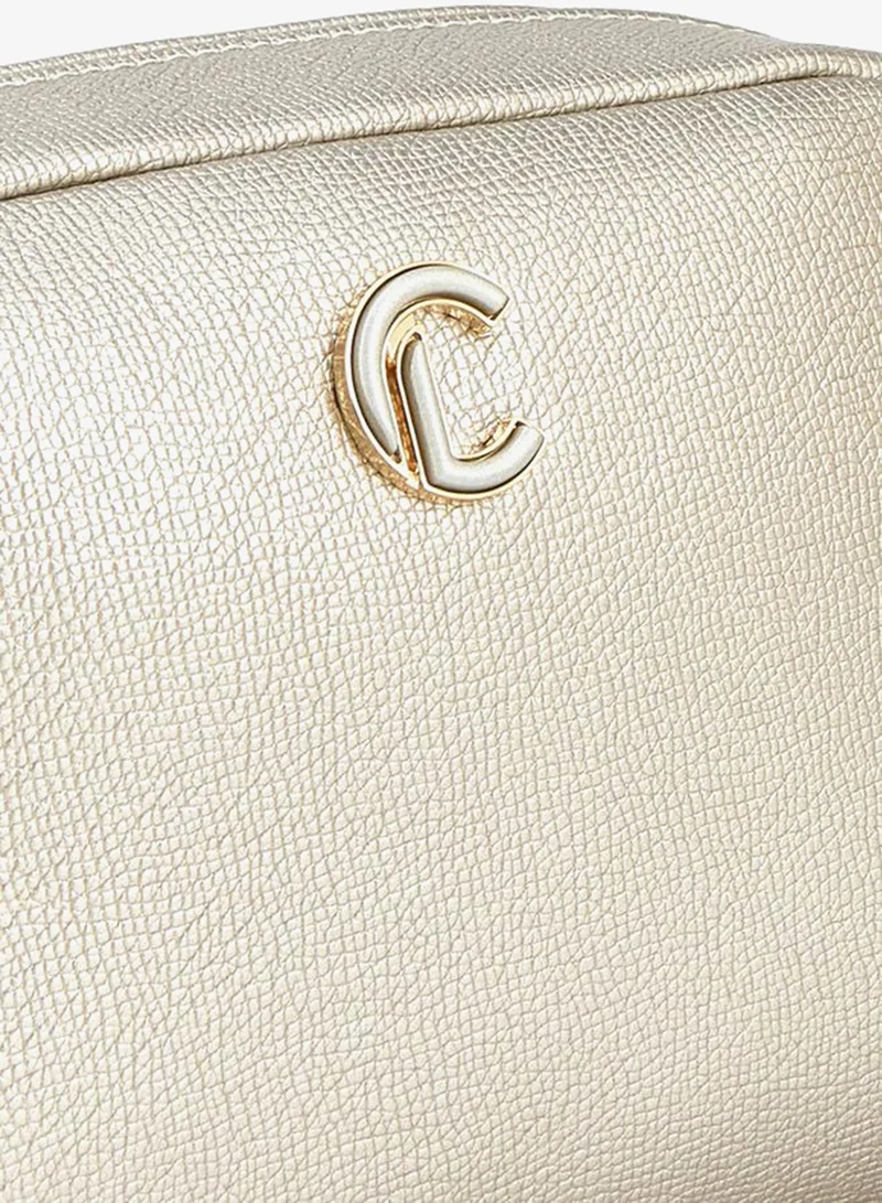 Le Confort GOLD Textured Crossbody Bag With Zip Closure for Women | Best Price UAE